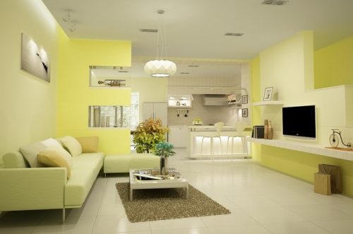 Sơn nhà màu vàng nhạt